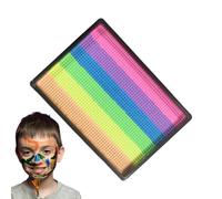 wiroouia Kit de Maquillage Visage | Palette Corps Arc-en-| Maquillage Artistique à l'Eau 6 Couleurs pour Concerts Carnaval Mariage Anniversaire Fêtes Noël Cosplay Adultes et Scène