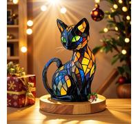 wiroouia Lampe Chat | Statue de Chat Veilleuse pour Lampe Décorative - Décor Statut Fête Halloween | Intérieur Chambre Table de Chevet Salon Étagère