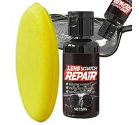 wiroouia Lisseur de Rayures pour Verres,Fluide Polisseur Réparateur 30g,Anti-Rayures pour Verres de Soleil avec Éponge - pour, Vitres, Maison, Pare-brise de Voiture et