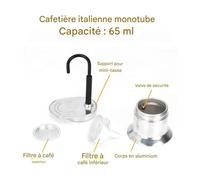 wiroouia Machine À Café,Cafetière Compacte - Bouilloire À Tube En Aluminium De Grade Alimentaire Facile D'Utilisation Pour Débutants Pour Maison Cuisine Jardin Extérieur Camping Voyage Pique-Nique