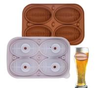 wiroouia Moule en silicone 3D à 4 cavités - Pour whisky, cocktails, café, eau, gâteau, chocolat, bonbons, glaçons, réfrigérateurs, congélateurs