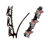 wiroouia Pinces à cheveux tressées, pinces à tresses papillons, Tresse bijoux cheveux Barrette style cheveux accessoires, Épingle à cheveux mignonne en forme de bec de canard, pince à cheveux