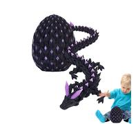 wiroouia Œuf De Dragon - Jouet Articulé Animal | Figurine Lumineuse Dragon Réaliste Œuf de Collection pour Décoration de Bureau Anniversaire Pâques