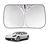 WIRPORR Pare Soleil Voiture Pare Brise Avant pour Panamera 971 2016-2023 Intérieure Visière Fenêtre Avant Bloque la Chaleur du Soleil et Les UV Pliable Été Accessoires,A