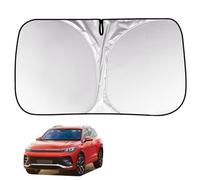 WIRPORR Pare Soleil Voiture Pare Brise Avant pour Tiguan 2024-2025+ Intérieure Visière Fenêtre Avant Bloque la Chaleur du Soleil et Les UV Pliable Été Accessoires,A