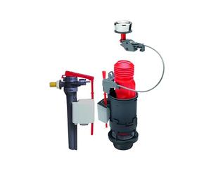 Wirquin 10723583 Mécanisme WC MW2 Robinet Flotteur Jollyfill Chromé | Double Chasse, robinet alimentation latérale, économie d'eau, régulation précise, origine France garantie