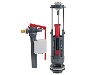 Wirquin 10723589 Mécanisme WC Wirquin One Robinet Flotteur Jollyfill Chromé | Double Chasse, robinet alimentation latérale, économie d'eau, adaptable à tous les réservoirs