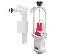 Wirquin 10724036 Mécanisme WC Double Chasse MVB Robinet Flotteur F90 Chromé | Robinet alimentation latérale, régulation précise, silencieux, installation facile, économie d'eau, fabriqué en France