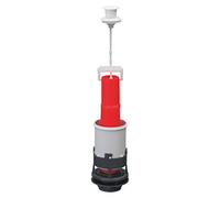 Wirquin 10724084 Mécanisme chasse d'eau wc simple chasse avec bouton poussoir à tirette MX, gris