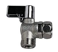 Wirquin 10724126 Robinet d'arrêt équerre 1/4 tour en laiton chromé R29 pour chasse d'eau wc, chromé