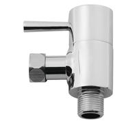Wirquin 10724141 Robinet d'arrêt équerre rond 1/4 tour en laiton chromé pour chasse d'eau wc, chromé