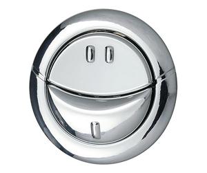 Wirquin 10724832 Bouton double poussoir MW2 chromé, compatible mécanisme double chasse