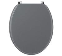 Wirquin Abattant WC Woody 20717953 – MDF gris clair, forme U, charnières inox