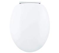 Wirquin 20718118 Abattant WC Chut blanc en thermodur avec fermeture ralentie et déclipsable, forme en U