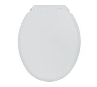 Wirquin Abattant WC First – thermoplastique blanc, fermeture ralentie, forme en U