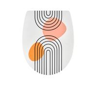 Wirquin 20723074 Abattant WC Marbella Arche Japandi Blanc | Thermoplastique, frein de chute, déclipsable, forme universelle, charnières plastiques