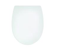 Wirquin 20723074 Abattant WC Marbella blanc thermoplastique avec frein de chute, déclipsable, forme universelle