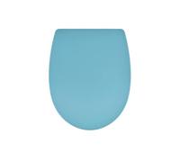 Wirquin 20723074 Abattant WC Marbella Bleu | Thermoplastique, frein de chute, déclipsable, forme universelle, charnières plastiques