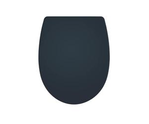 Wirquin 20723074 Abattant WC Marbella Gris Anthracite | Thermoplastique, frein de chute, déclipsable, forme universelle, charnières plastiques