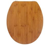 Wirquin 20723787 Abattant WC bois Diplomat Bambou avec finition brute en MDF résistant et chaud, bois