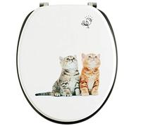 Wirquin 20723912 Abattant WC Woody Chatons Blanc
