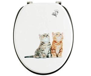 Wirquin 20723912 Abattant WC Woody Chatons Blanc