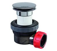 Wirquin 30721241 30721241-Siphon Et Bonde Ã€ Clapet Quick-Clac Nano 6.7 Standard, Noir