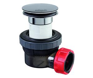 Wirquin 30721241 30721241-Siphon Et Bonde Ã€ Clapet Quick-Clac Nano 6.7 Standard, Noir