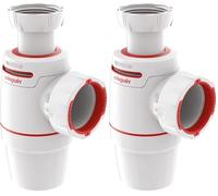 Wirquin 30722146 Siphon d'évier Néo Air ⌀40 mm zéro fuite, blanc (Lot de 2)