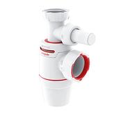 Wirquin, blanc et rouge 30722147 Siphon de lavabo Ø32 Néo Air avec prise machine à laver