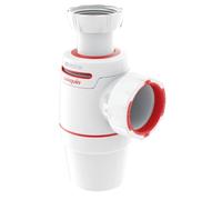Wirquin Siphon évier Néo Air 30722156 - Ø40 blanc, anti-vide intégré, réglable, compact, zéro fuite