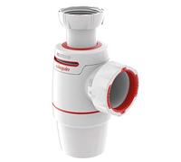 Wirquin 30722160 Siphon de lavabo Néo Air entrée 1/4 & sortie Ø40 zéro fuite, blanc