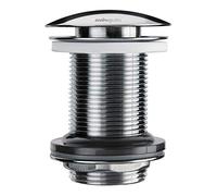 Wirquin 30723104 Bonde de lavabo design 75 mm sans trop plein Quick-Clac, chromé