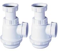 Wirquin 30723130 Siphon de lavabo et lave-mains à culot court, blanc (Lot de 2)