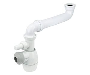 Wirquin 30723175 Siphon Lavabo Tout-En-Un Ø32 mm Déporté | Gain de place, déporte le siphon, installation facile, réglable, fabriqué en France, blanc