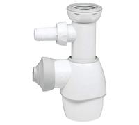 Wirquin 30723208 Siphon tout en un universel lavabo évier, blanc | Adapté éviers lavabos, étanche, installation facile, entretien facile, fabriqué en France, blanc