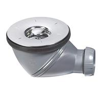 Wirquin 30723211 Bonde de douche multidirectionnelle James pour receveurs ø90 avec grille plate en ABS, chromé, Gris