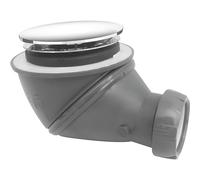 Wirquin 30723215 Bonde de douche James D60 avec sortie orientable à 360°et grille en abs, chromé