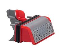 Wirquin 30723382 Membrane Slim+ avec filtre à cheveux amovible pour évacuation bonde de douche, rouge et gris