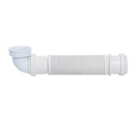 Wirquin 30723637 Siphon d'évier Senzo gain de place ⌀40 mm, blanc | Gain de place, zéro bruit, anti-odeurs, membrane, installation facile, origine France garantie, blanc