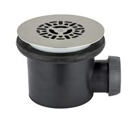 Wirquin 30723745 Bonde de douche Tourbillon Ø90 chromée avec grille inox et sortie horizontale