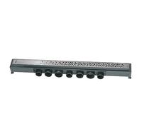 Wirquin 30723952 Caniveau douche à l'italienne Venisio L.800 mm avec grille Soda en inox largeur 43 mm design gouttes d'eau, chromé