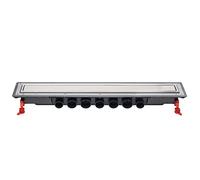 Wirquin 30723959 Caniveau douche à l'italienne Venisio Expert L.800 mm avec grille réversible en inox, chromé