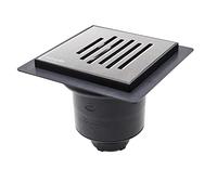 Wirquin 30723963 Bonde de Douche à Chaper Venisio Vertical 11,5 x 11,5 cm | Grille inox brossé, débit 32 L/min, installation facile, anti-odeurs, entretien facile, chromé