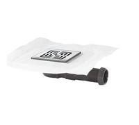 Wirquin Bonde à chaper 30723966 Slim extra plate avec platine et bâche d'étanchéité, gris