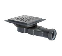 Wirquin 30723970 Bonde de douche à l'italienne Venisio Compact avec grille Soda en inox et membrane Slim pour vidage de douche, chromé