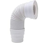 Wirquin 71260001 Pipe wc extensible à armature métallique, longue, push-fit, à coller pour évacuation toilette, blanc