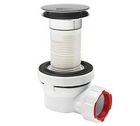 Wirquin 30723976 Ensemble bonde et siphon lavabo Nano 6.7 chromé 10 cm hauteur et Quick-Clac