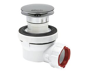 Wirquin 30723977 Kit Bonde Siphon Lavabo Nano 6.7 Ø32 mm Dôme Chromé | 1/4 de tour, écoulement libre, laiton, gain de place, anti-odeurs, zéro bruit, entretien facile, installation facile