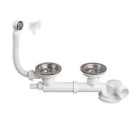 Wirquin 30723991 Kit Bonde Siphon Évier Espace 2 Bacs Ø90 mm Manuel